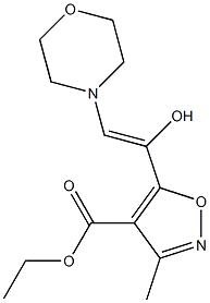 3-Methyl-5-(1-hydroxy-2-morpholinoethenyl)isoxazole-4-carboxylic acid ethyl ester Structure