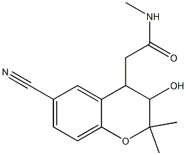 6-Cyano-3,4-dihydro-3-hydroxy-N-methyl-2,2-dimethyl-2H-1-benzopyran-4-acetamide