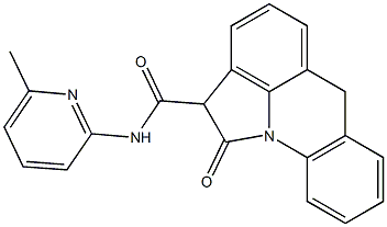 N-(6-Methyl-2-pyridinyl)-1,2-dihydro-1-oxo-6H-pyrrolo[3,2,1-de]acridine-2-carboxamide,,结构式