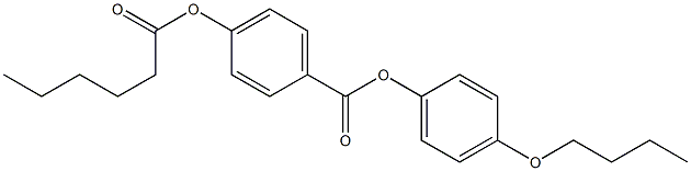 p-Hexanoyloxybenzoic acid p-butoxyphenyl ester Structure