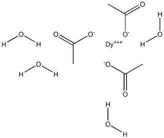 三酢酸ジスプロシウム(III)·4水和物 化学構造式