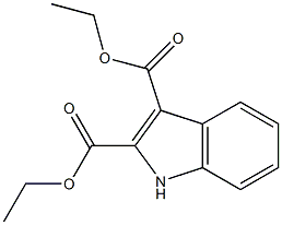 1H-インドール-2,3-ジカルボン酸ジエチル 化学構造式