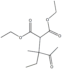 2-(1-Methyl-1-acetylpropyl)propanedioic acid diethyl ester Structure