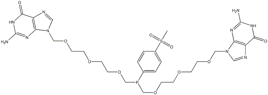 9,9'-[4-Methylsulfonylphenylphosphinylidenebis(oxy)bis(ethylene)bis(oxy)bis(methylene)]bis[2-amino-9H-purin-6(1H)-one]