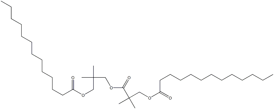 3-Tridecanoyloxy-2,2-dimethylpropionic acid 3-tridecanoyloxy-2,2-dimethylpropyl ester Struktur