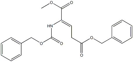 2-[[(Benzyloxy)carbonyl]amino]-2-pentenedioic acid 5-benzyl 1-methyl ester Struktur