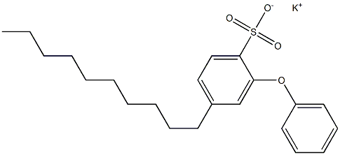 4-Decyl-2-phenoxybenzenesulfonic acid potassium salt Struktur