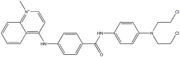 4-[[4-[4-[N,N-Bis(2-chloroethyl)amino]phenylaminocarbonyl]phenyl]amino]-1-methylquinolinium Structure