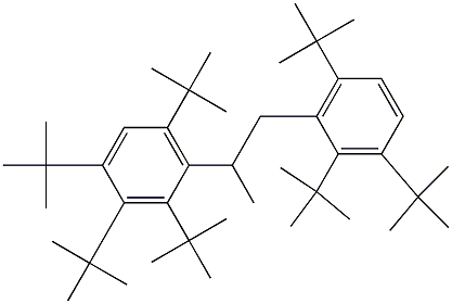 2-(2,3,4,6-Tetra-tert-butylphenyl)-1-(2,3,6-tri-tert-butylphenyl)propane Structure
