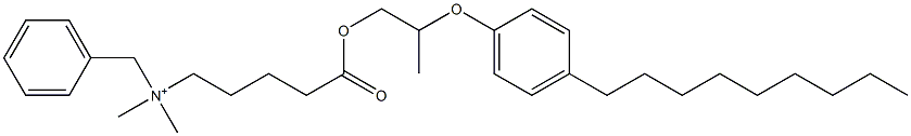 N,N-Dimethyl-N-benzyl-N-[4-[[2-(4-nonylphenyloxy)propyl]oxycarbonyl]butyl]aminium Structure