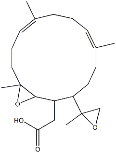 (6E,10E)-2,3-Epoxy-3,7,11-trimethyl-14-(1-methyl-1,2-epoxyethan-1-yl)-6,10-cyclotetradecadiene-1-yl=acetate