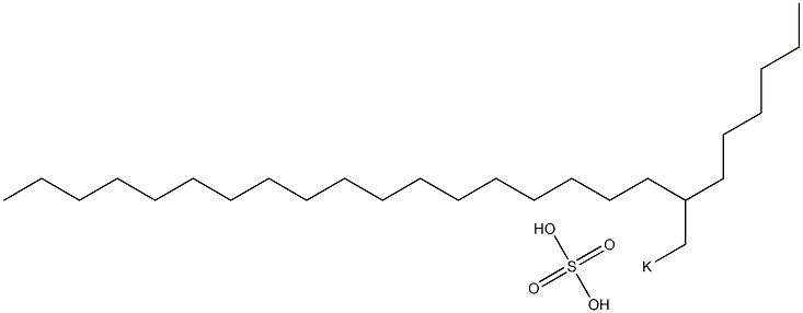 Sulfuric acid 2-hexylicosyl=potassium salt