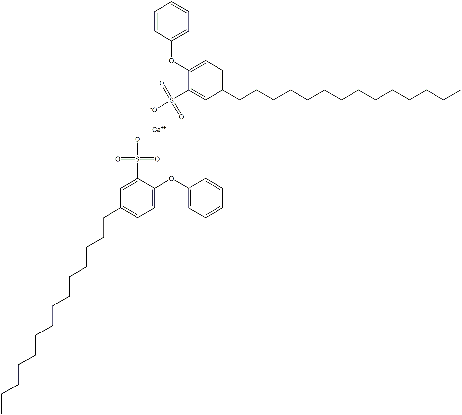 Bis(2-phenoxy-5-tetradecylbenzenesulfonic acid)calcium salt,,结构式