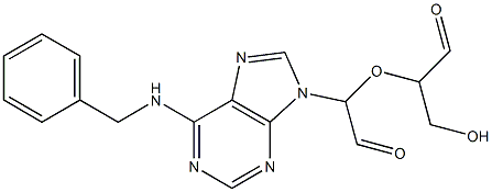 2-(Hydroxymethyl)-2'-[6-(benzylamino)-9H-purin-9-yl](2,2'-oxybisacetaldehyde),,结构式