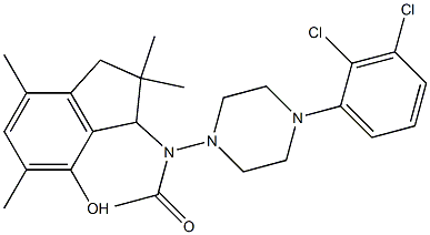 2,3-Dihydro-3-[[4-(2,3-dichlorophenyl)-1-piperazinyl]acetylamino]-2,2,5,7-tetramethyl-1H-inden-4-ol