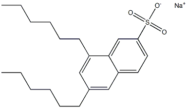 6,8-Dihexyl-2-naphthalenesulfonic acid sodium salt Struktur