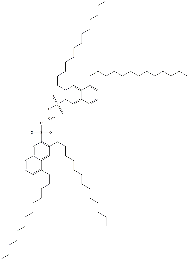 ビス(3,5-ジトリデシル-2-ナフタレンスルホン酸)カルシウム 化学構造式