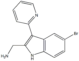 [[5-Bromo-3-(2-pyridyl)-1H-indol-2-yl]methyl]amine,,结构式