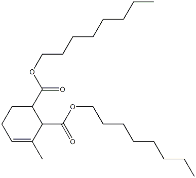 3-Methyl-3-cyclohexene-1,2-dicarboxylic acid dioctyl ester 结构式