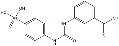 3-[3-(p-Arsonophenyl)ureido]dithiobenzoic acid