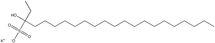 3-Hydroxydocosane-3-sulfonic acid potassium salt Structure