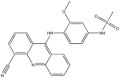 N-[4-[(4-Cyano-9-acridinyl)amino]-3-methoxyphenyl]methanesulfonamide Struktur