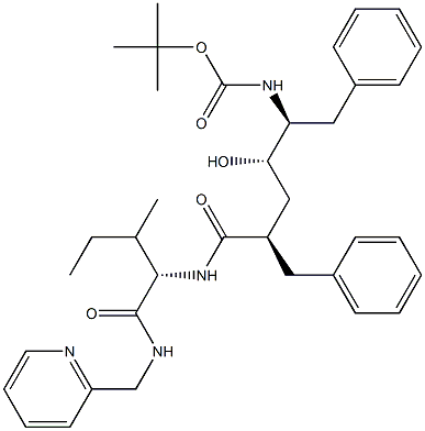 (2S)-2-[[(2R,4S,5S)-5-(tert-Butoxycarbonylamino)-2-benzyl-4-hydroxy-6-phenylhexanoyl]amino]-N-[(2-pyridinyl)methyl]-3-methylpentanamide Structure