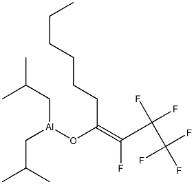Diisobutyl[(Z)-1-hexyl-2,3,3,4,4,4-hexafluoro-1-butenyloxy]aluminum,,结构式