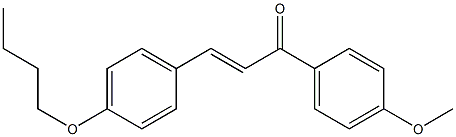 (E)-4-ブトキシ-4'-メトキシカルコン 化学構造式