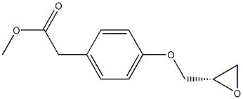 4-[(S)-オキシラニルメトキシ]ベンゼン酢酸メチル 化学構造式