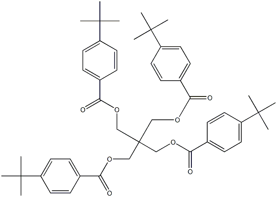 ペンタエリスリトールテトラ(4-tert-ブチルベンゾアート) 化学構造式