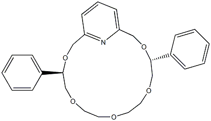 (4R,14R)-4,14-Diphenyl-3,6,9,12,15-pentaoxa-21-azabicyclo[15.3.1]henicosane-1(21),17,19-triene,,结构式