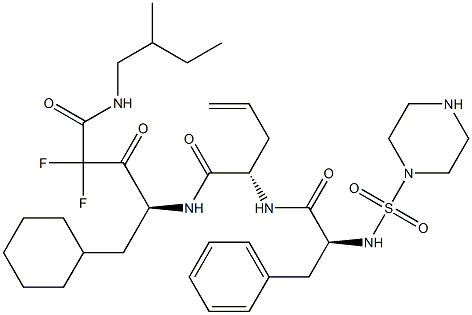 (4S)-4-[[(2S)-2-[2-(1-Piperazinylsulfonyl)amino-3-phenylpropanoylamino]-4-pentenoyl]amino]-5-cyclohexyl-2,2-difluoro-3-oxo-N-[(S)-2-methylbutyl]pentanamide