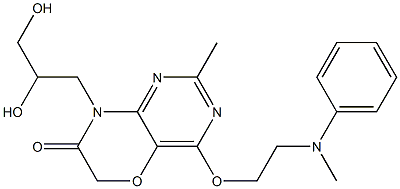  2-Methyl-4-[2-(N-methylphenylamino)ethoxy]-8-(2,3-dihydroxypropyl)-8H-pyrimido[5,4-b][1,4]oxazin-7(6H)-one