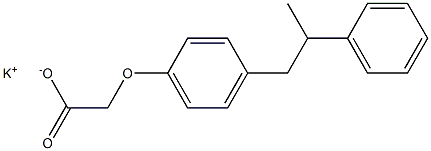 2-[4-(2-Phenylpropyl)phenoxy]acetic acid potassium salt Structure