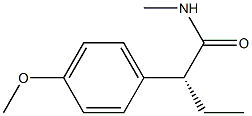 [R,(-)]-2-(p-Methoxyphenyl)-N-methylbutyramide Struktur