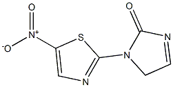 1-(5-ニトロ-2-チアゾリル)-3-イミダゾリン-2-オン 化学構造式