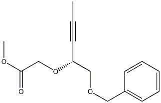 [[(R)-1-(Benzyloxymethyl)-2-butynyl]oxy]acetic acid methyl ester Structure