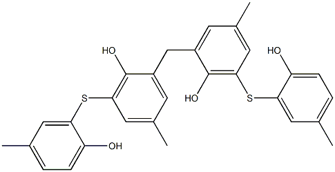 2,2'-Methylenebis[6-[(2-hydroxy-5-methylphenyl)thio]-4-methylphenol] 结构式