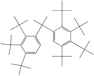 2-(2,3,4,5-Tetra-tert-butylphenyl)-2-(2,3,4-tri-tert-butylphenyl)propane 结构式