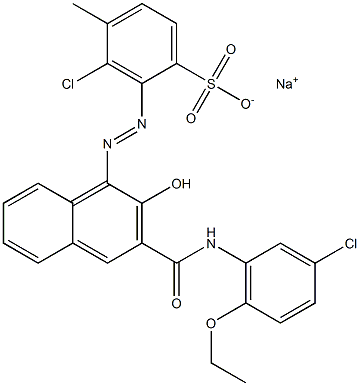 3-Chloro-4-methyl-2-[[3-[[(3-chloro-6-ethoxyphenyl)amino]carbonyl]-2-hydroxy-1-naphtyl]azo]benzenesulfonic acid sodium salt