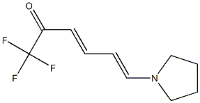 (3E,5E)-6-ピロリジノ-1,1,1-トリフルオロ-3,5-ヘキサジエン-2-オン 化学構造式