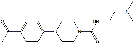 N-(2-Dimethylaminoethyl)-4-[4-acetylphenyl]piperazine-1-carboxamide Structure