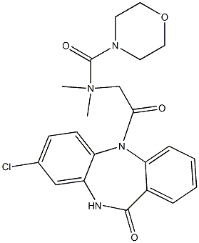 8-Chloro-5-[(N-morpholinocarbonylmethyl-N-methylamino)acetyl]-5,10-dihydro-11H-dibenzo[b,e][1,4]diazepin-11-one