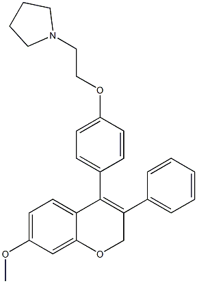 1-[2-[4-(7-Methoxy-3-phenyl-2H-1-benzopyran-4-yl)phenoxy]ethyl]pyrrolidine