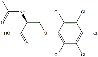 N-Acetyl-S-(pentachlorophenyl)-L-cysteine 结构式