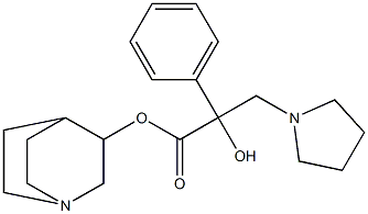 2-Hydroxy-2-phenyl-3-(1-pyrrolidinyl)propionic acid 3-quinuclidinyl ester Structure