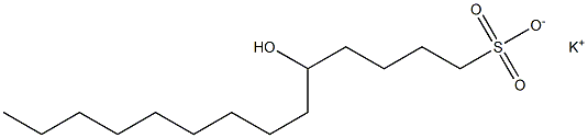 5-Hydroxytetradecane-1-sulfonic acid potassium salt Structure