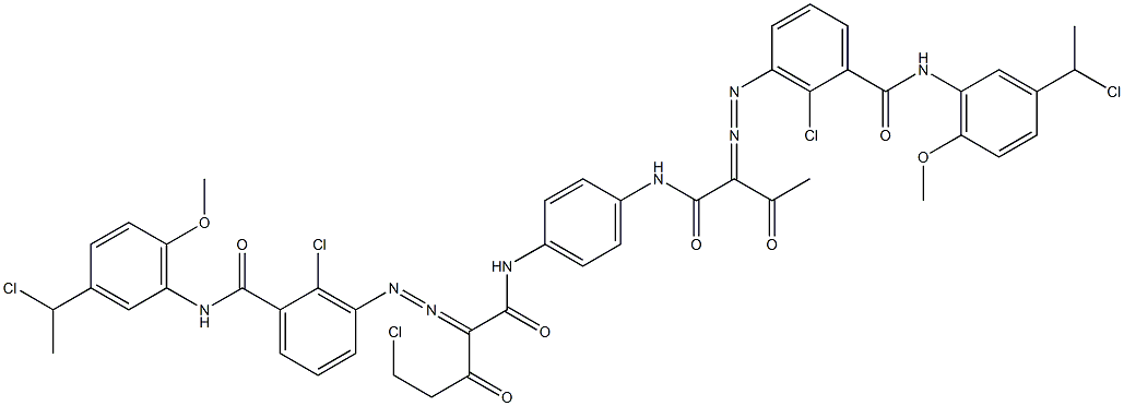 3,3'-[2-(Chloromethyl)-1,4-phenylenebis[iminocarbonyl(acetylmethylene)azo]]bis[N-[3-(1-chloroethyl)-6-methoxyphenyl]-2-chlorobenzamide]