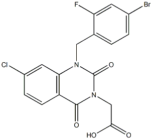 1-(4-Bromo-2-fluorobenzyl)-1,2,3,4-tetrahydro-7-chloro-2,4-dioxoquinazoline-3-acetic acid